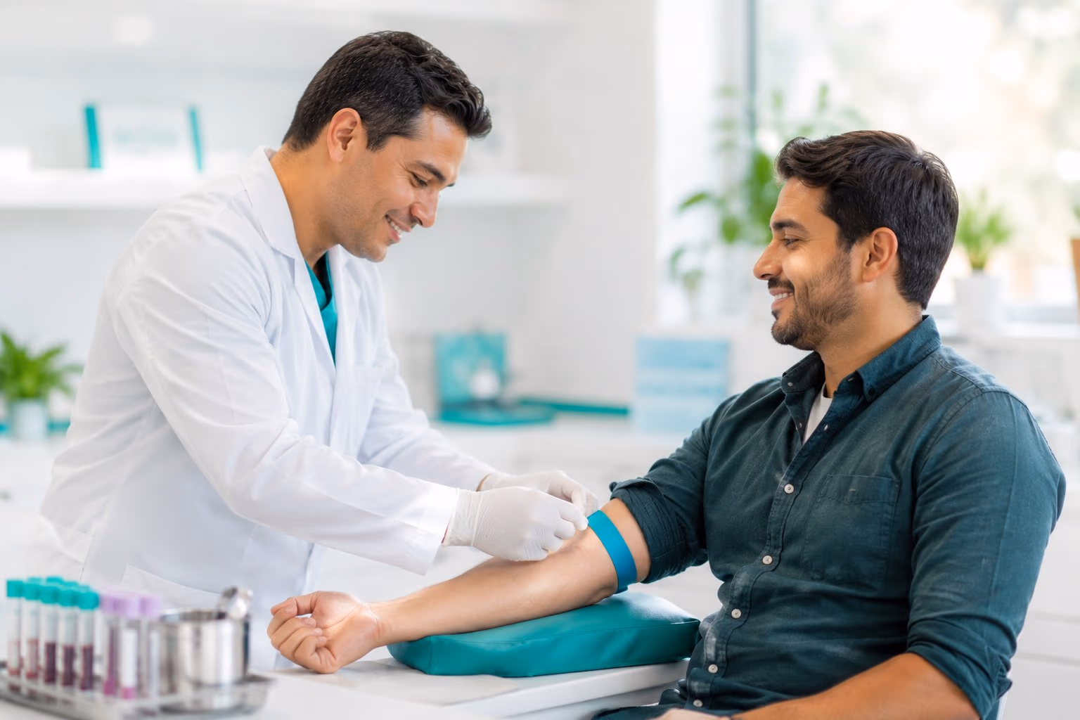 Toma de muestra cómoda y profesional en Laboratorio Vitalis